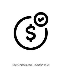 icono Moneda simple. El icono puede utilizarse para sitios web, plantillas de impresión, plantillas de presentación, ilustraciones, etc