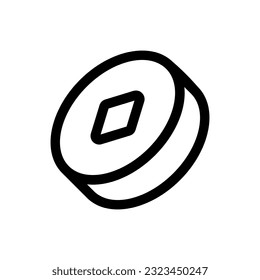 Simple Coin icon. The icon can be used for websites, print templates, presentation templates, illustrations, etc