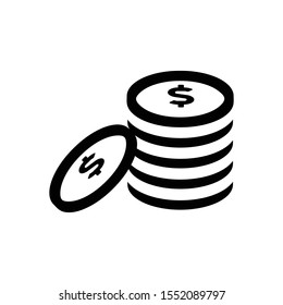 Simple Coin Icon Vector Graphics Stock Vector (Royalty Free) 1552089797 ...