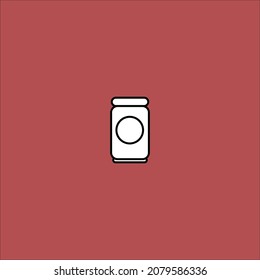 simple cold drink vector icon design 