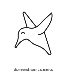 Simple colibri line icon. Stroke pictogram. Vector illustration isolated on a white background. Premium quality symbols. Vector sign for mobile app and web sites