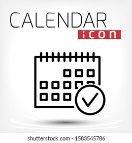 Simple collection of calendar related line icons