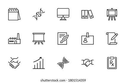 Simple collection of career related line icons. Thin line vector set of signs for infographic, logo, app development and website design. Premium symbols isolated on a white background.