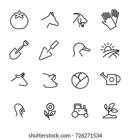 Simple collection of ecotourism related line icons. Thin line vector set of signs for infographic, logo, app development and website design. Premium symbols isolated on a white background.