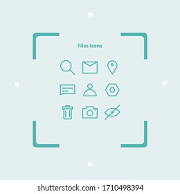 A simple collection of icon outline to the web