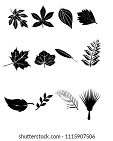 Simple collection of leaf vectors you can give the preferred color