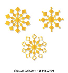 Simple collection of snowflake related line icons. Thin line vector set of signs for infographic, logo, app development and website design. Premium symbols isolated on a white background.