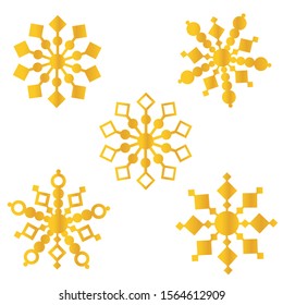 Simple collection of snowflake related line icons. Thin line vector set of signs for infographic, logo, app development and website design. Premium symbols isolated on a white background.