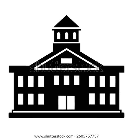 Simple College Building icon vector.