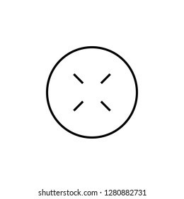 Simple collimator sight sniper scope crosshairs icon.