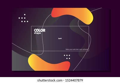 Simple color background. Dynamic gradient shape composition eps10 -Vector