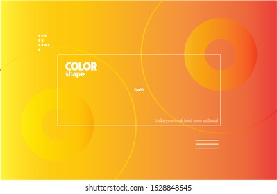 Simple color background. Trendy shape composition eps10 -Vector