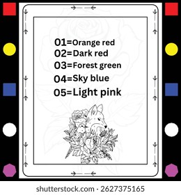 Simple Color by Number Adult Coloring Book: Bold and Easy Large Print Designs of Flowers, Nature, Landscapes, Animals, Patterns to Enjoy Relaxation and Stress Relief