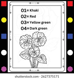 Simple Color by Number Adult Coloring Book: Bold and Easy Large Print Designs of Flowers, Nature, Landscapes, Animals, Patterns to Enjoy Relaxation and Stress Relief