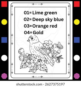 Simple Color by Number Adult Coloring Book: Bold and Easy Large Print Designs of Flowers, Nature, Landscapes, Animals, Patterns to Enjoy Relaxation and Stress Relief