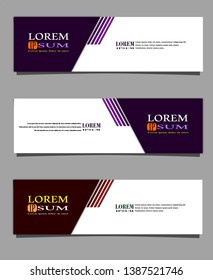 Simple color combination vector banner design