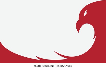 Simple color eagle silhouette background. Garuda background with copy space and negative space