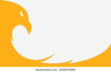 Simple color eagle silhouette background. Garuda background with copy space and negative space