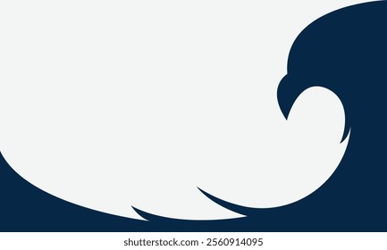 Simple color eagle silhouette background. Garuda background with copy space and negative space