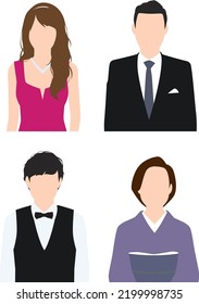 simple color figure silhouette illustration