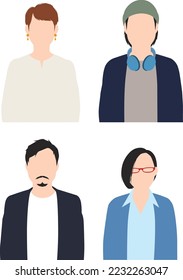 simple color figure silhouette illustration