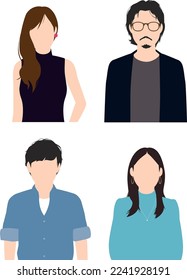 simple color figure silhouette illustration