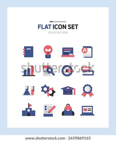 Simple Color Flat Icon Set