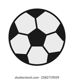 Simple Color illustration of a soccer ball, ideal for school sports themes. Perfect for student activities and athletic designs.