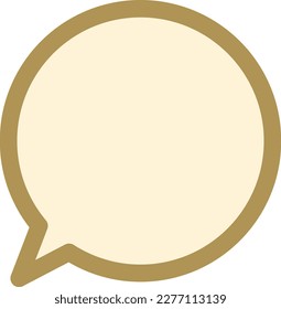 Simple color illustration of speech bubble