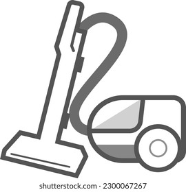 Simple color illustration of a vacuum cleaner