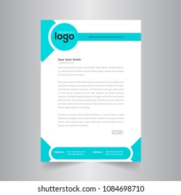 Simple Color Letter Head Design Template