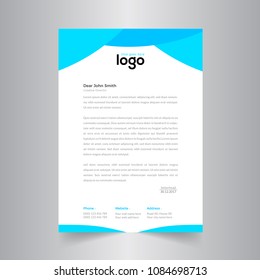 Simple Color Letter Head Design Template