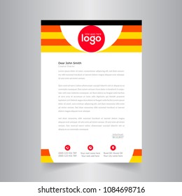 Simple Color Letter Head Design Template