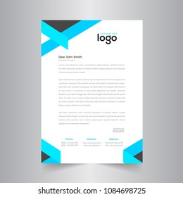 Simple Color Letter Head Design Template
