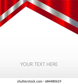 simple color of red and silver gradient colors flyer design vector