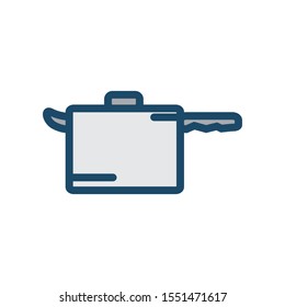 Simple Color Saucepan Icon Vector