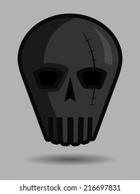 Simple color skull, vector illustration