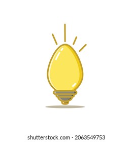 Einfache farbige Vektorgrafik Linie Kunstlampe Idee flache Icon-Illustration. Einzeln auf weißem Hintergrund.