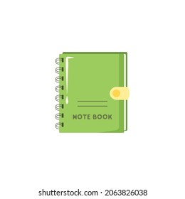 Simple color vector illustration line art note book icon flat illustration . Isolated on white background.