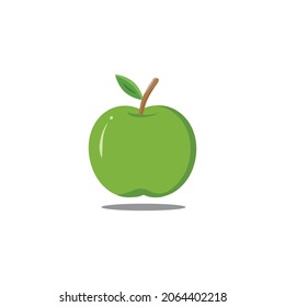 Einfache farbige Vektorgrafik Linie Kunst Apfelsymbol Illustration . Einzeln auf weißem Hintergrund.