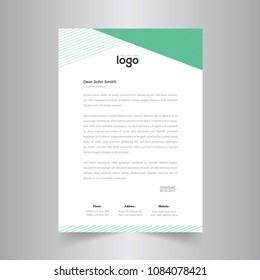 Simple Color Vector Letter Head Template with standard sizes.