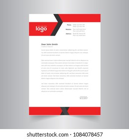 Simple Color Vector Letter Head Template with standard sizes.