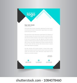 Simple Color Vector Letter Head Template with standard sizes.
