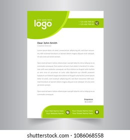Simple Color Vector Letter Head Template with standard sizes.Clean Design.