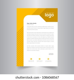 Simple Color Vector Letter Head Template with standard sizes.Clean Design.