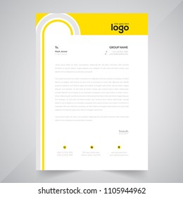 Simple Color Vector Letter Head Template With Standard Sizes. Corporate Identity Letterhead
