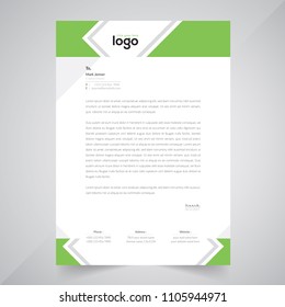 Simple Color Vector Letter Head Template with standard sizes. corporate identity letterhead
