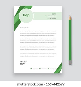 Simple Color Vector Letter Head Template with standard sizes. Design Template 