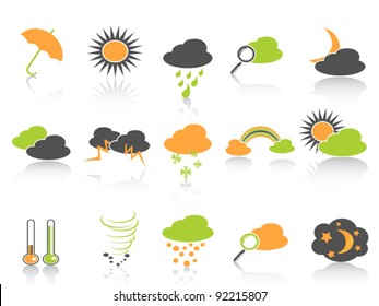 simple color weather icon set
