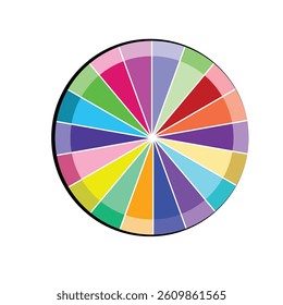 simple color wheel vector design clean and unique latest illustration